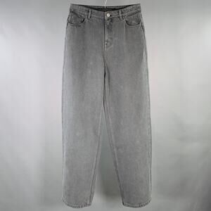 ROTATE Size 28 Dixie Charcoal Grey Twill Cotton Baggy Zip Fly Jeans